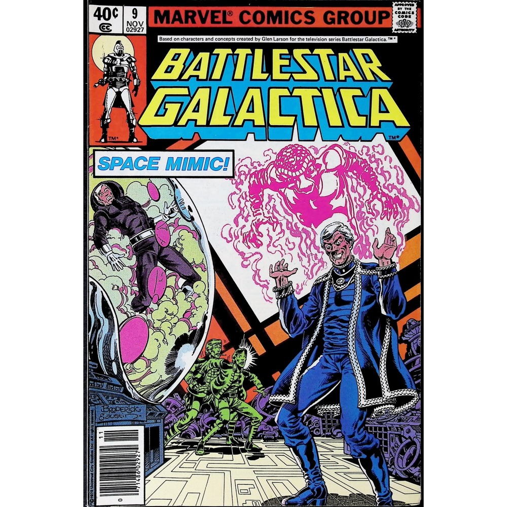 Battlestar Galactica #9 Newsstand Marvel Comic Book 1979 Space Mimic Bill Mantlo